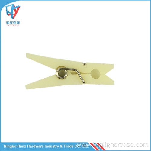 Mini Plastic White Windproof Spring Clip